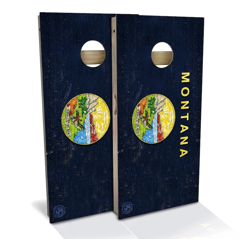 Montana Flag Outdoor Cornhole Board Set