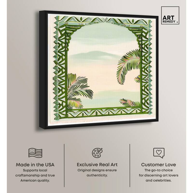 Palm View Vista Canvas by Art Remedy