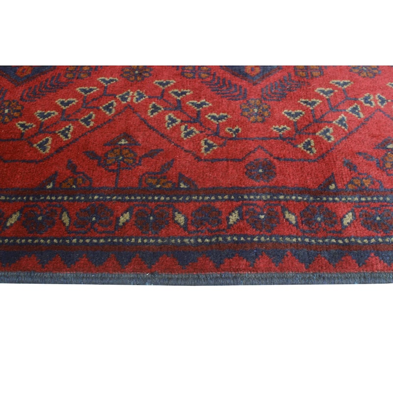 Khal Mohammadi Naima Red/Navy Runner - 2'7" x 6'4"