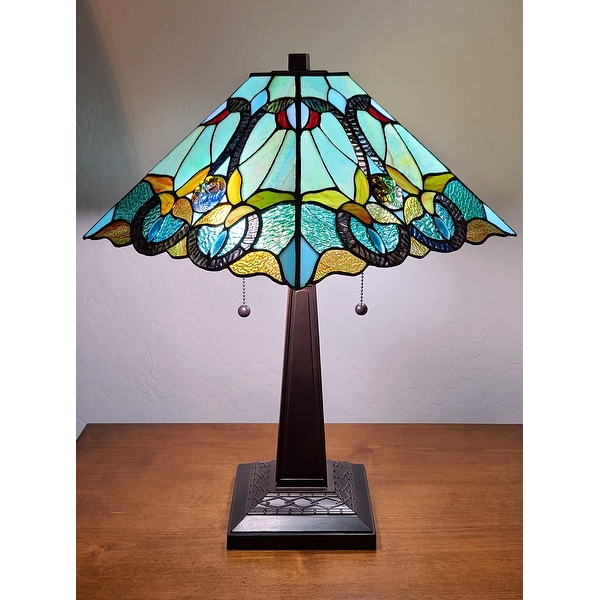 Standing stained glass lamp store