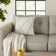 preview thumbnail 21 of 94, Mina Victory Distressed Diamond Boho Throw Pillow 18" x 18" - White