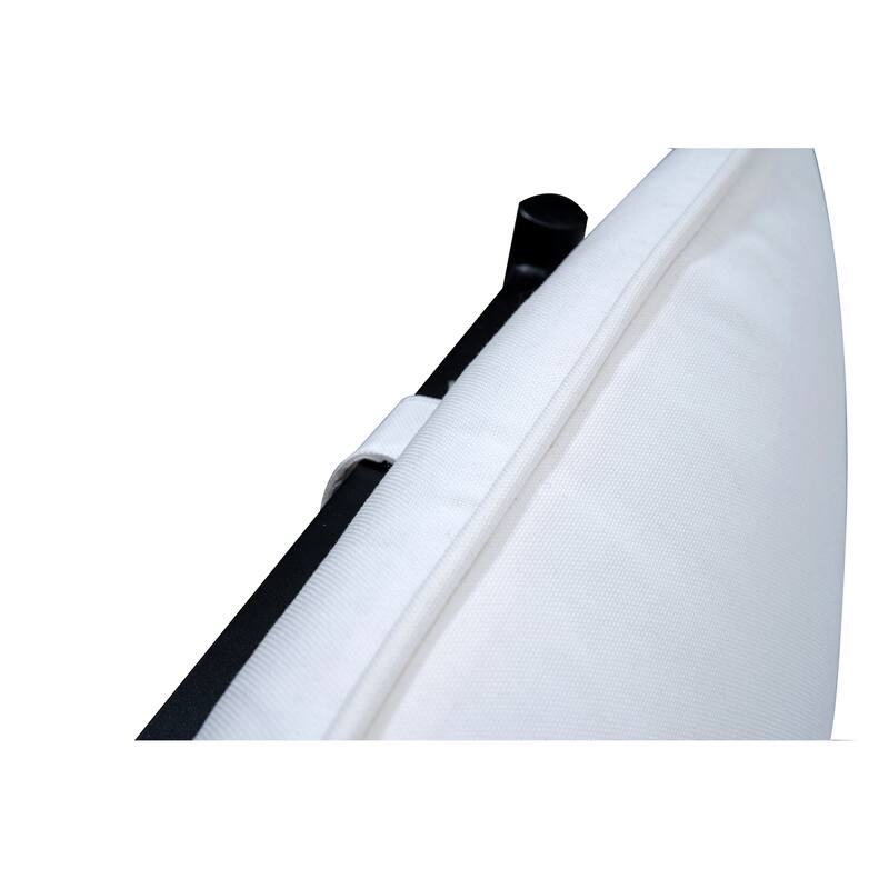 NADAAL STUDIOS Varyn Outdoor Accent Chair, Stainless Steel Frame and Olefin Upholstery, Speckled Charcoal