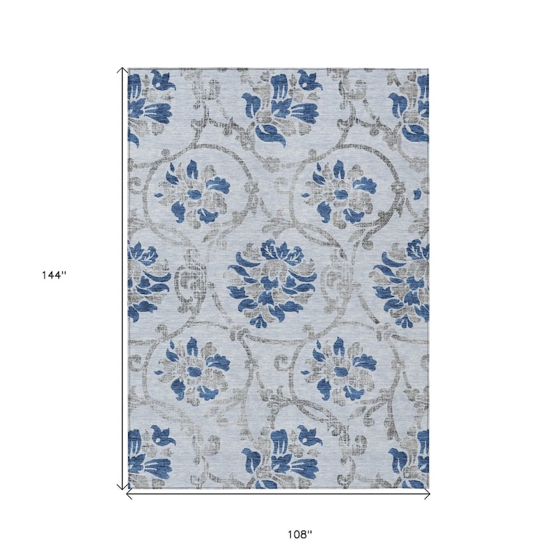 HomeRoots Floral Traditional Rectangle Outdoor Rug