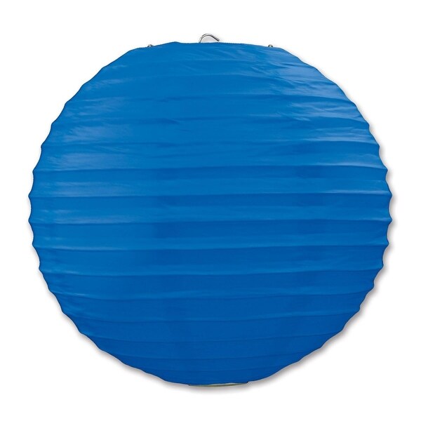 Shop Club Pack Of 18 Round Blue Hanging Paper Lanterns 9 5 Free
