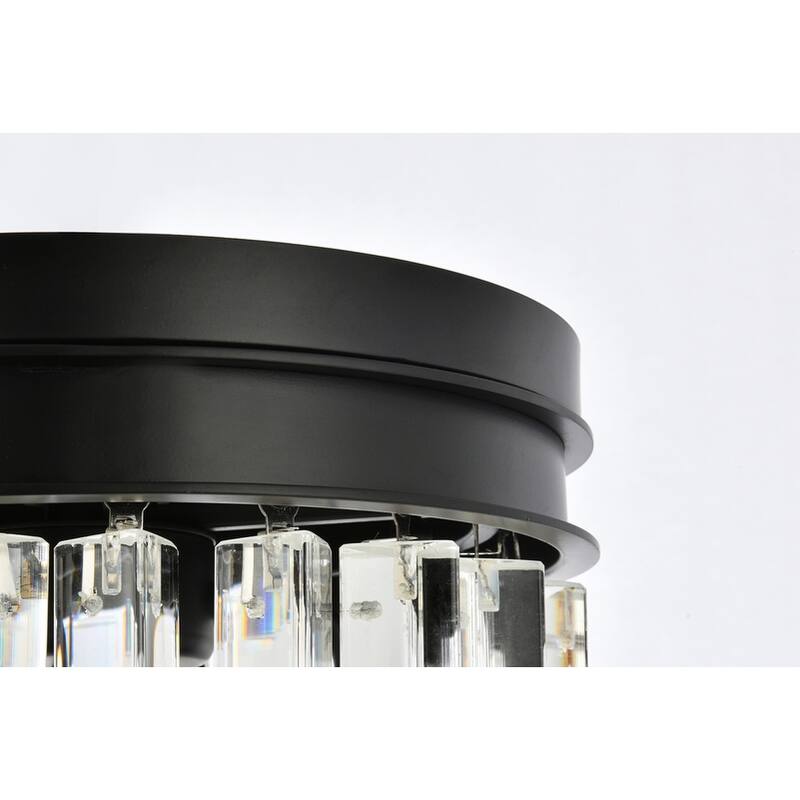 Royce Edge 3-Light Matte Black Flush Mount