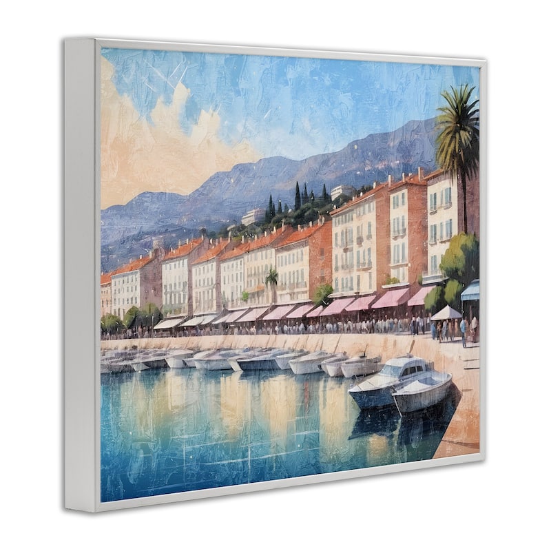 Stupell Quaint Seaside Marina Framed Giclee Art Design By Kim Allen