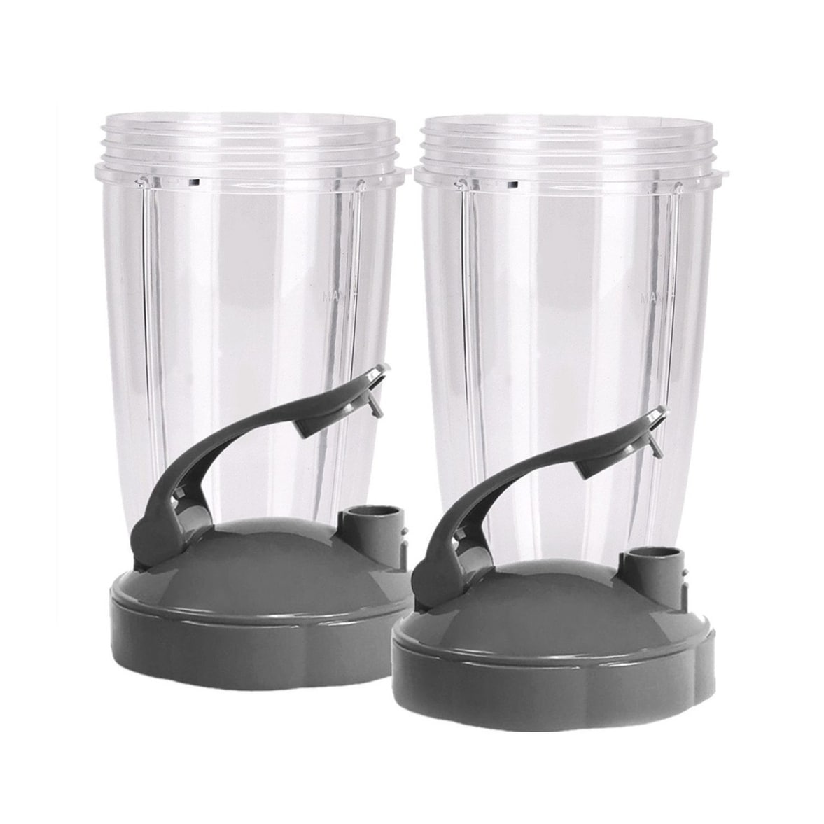 22 Oz Tall Blender Cups With 2 Flip Top To-Go Lids & 2 Cross Blades