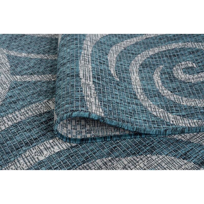 Colonnade Transitional Geometric Indoor/Outdoor Area Rug