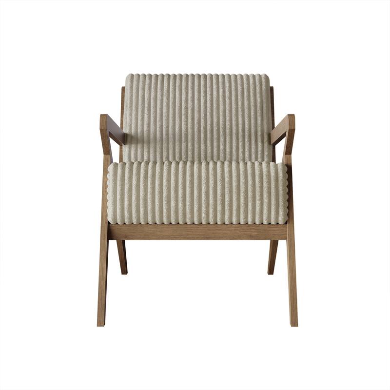 CraftPorch Chic Modern Velvet Upholstered Chair - Cream