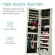 preview thumbnail 5 of 4, Freestanding Jewelry Armoire Cabinet, Full Length Standing Mirror, Lockable Makeup Storage Organizer, w/Velvet Lining, 5 Shelves