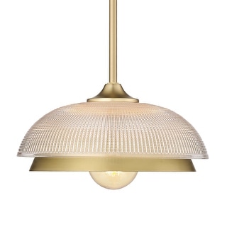 Golden Lighting Crawford 1-light Pendant in Brushed Champagne Brass