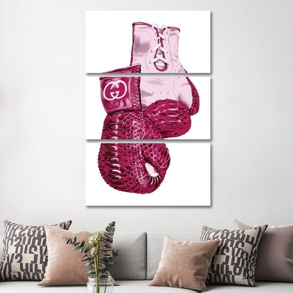 Icanvas Gucci Boxing Gloves By Elias Mikael 3 Piece Canvas Wall Art Set Overstock 34274590