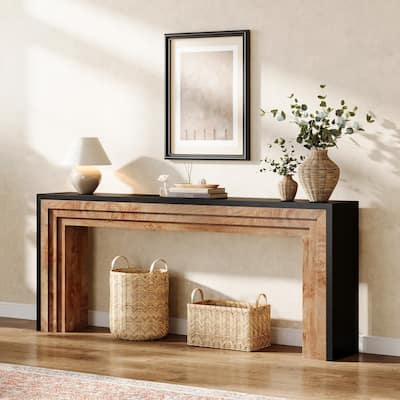 70.9 Inches Extra Long Console Sofa Table for Living Room Entryway - 11.61" D x 70.9" W x 32.68" H