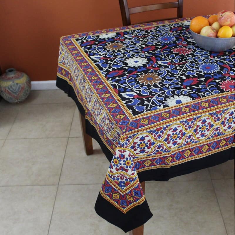 Cotton Blossoming Sunflower Floral Tablecloth Collection