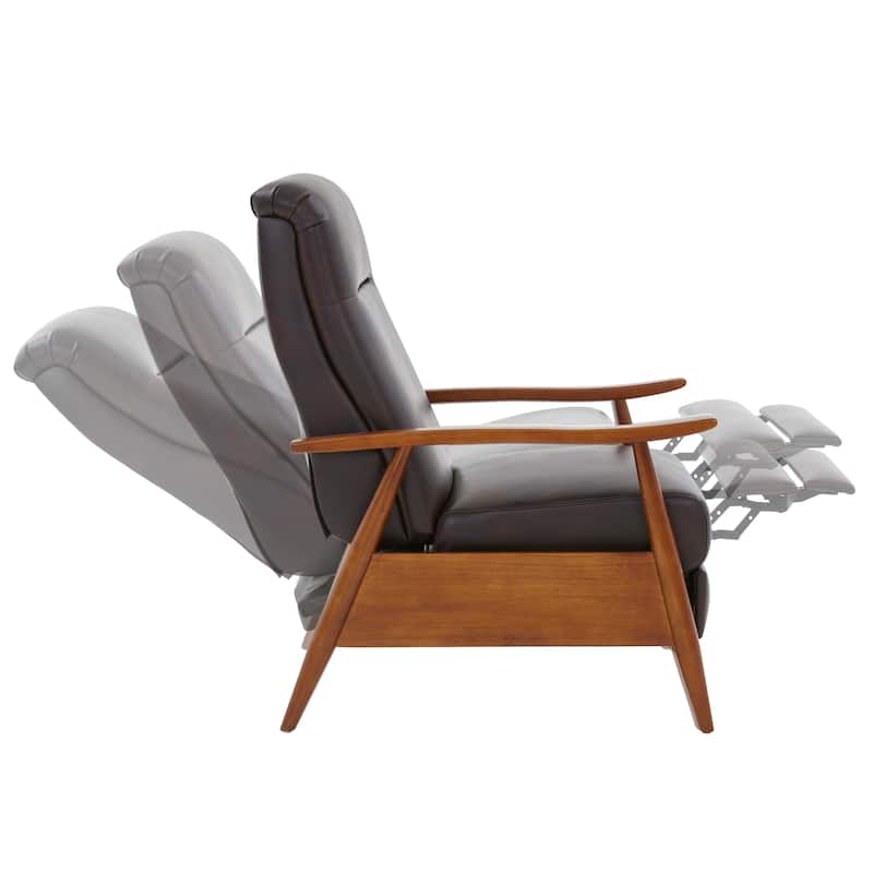 Sienna Upholstered Wood Push Back Recliner by Greyson Living