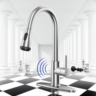 Touchless Kitchen Faucet with Smart Kitchen Sensor, Pull Down Sprayer ...