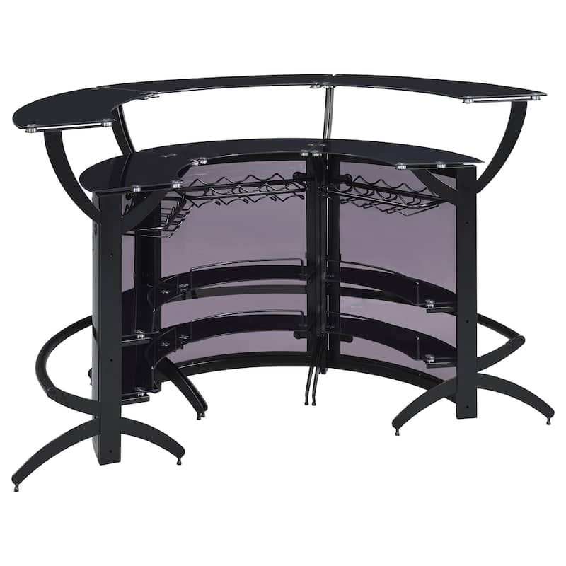 Dallas 3-piece Curved Freestanding Home Bar Cabinet