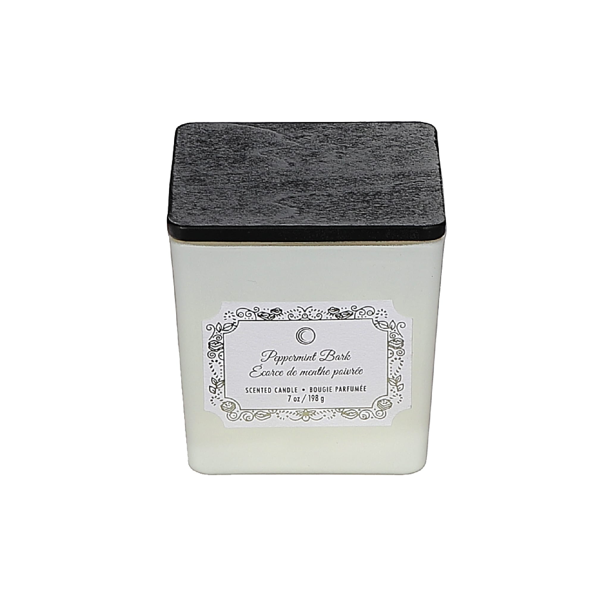 Christmas 7Oz Square Candle Peppermint Bark - N/A