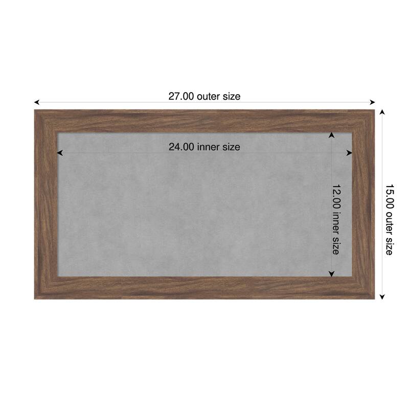 Amanti Art Pia Medium Brown Narrow Framed - 27 x 15 in