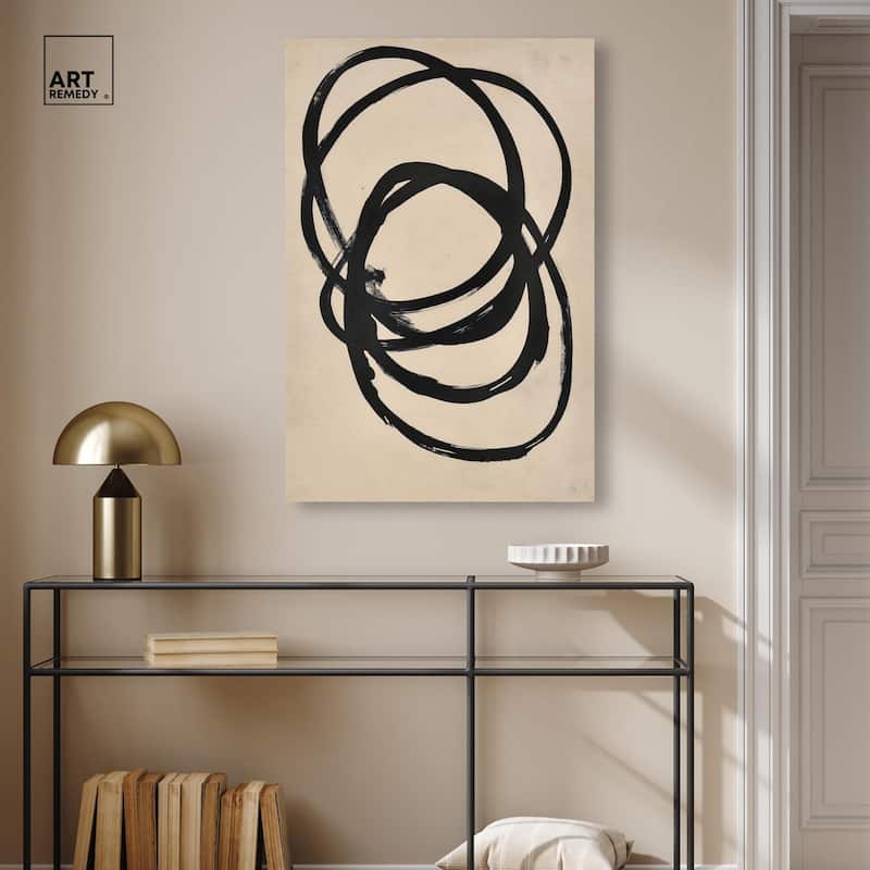 Beige Black II Canvas by Art Remedy, Gallery Wrapped