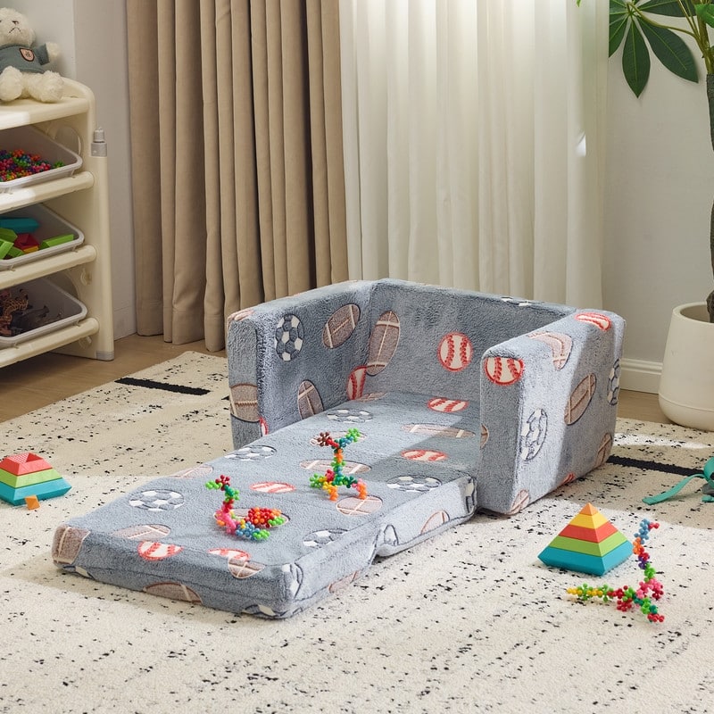 1-Piece Full Sponge Kids Single Folding Sofa Bed With Luminous Feature
