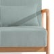 preview thumbnail 119 of 161, 25" W Mid Century Upholstered Wood Accent Chair with Pillow