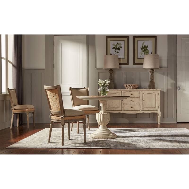 Furniture Classics Morton Reclaimed Pine Upholstered Dining Chair, Driftwood