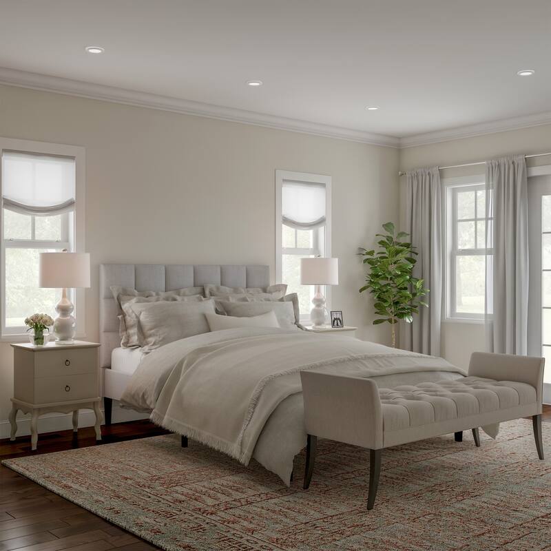 Lavish Home Set of 2 Ceramic Table Lamps, White