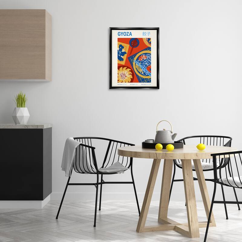 Stupell Japanese Gyoza Meal Framed Floater Canvas Wall Art Design By Victoria Barnes