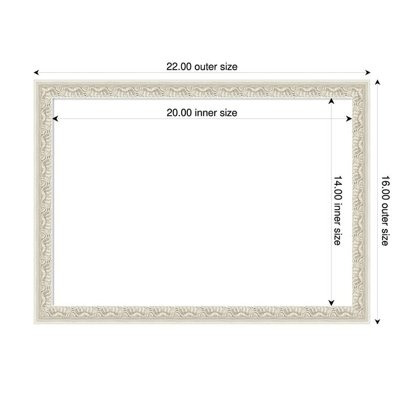 Bethany Framed Dry Erase Magnetic Board - 22 x 16 in - Bethany Silver