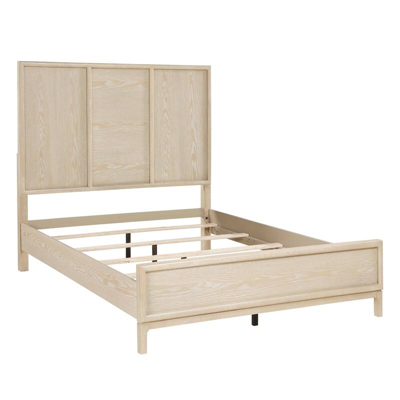 Light Brown Finsh Panel Bed 1pc