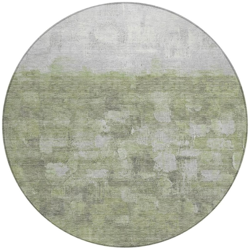 HomeRoots Abstract Transitional Round Outdoor Rug