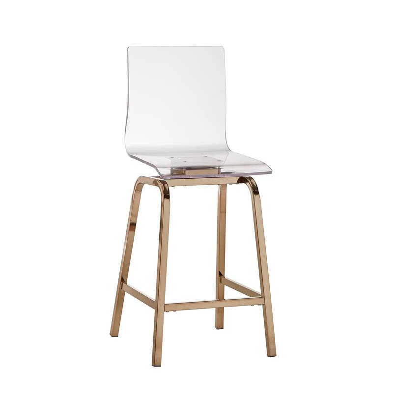 Miles Acrylic Swivel High Back Bar Stools (Set of 2) by iNSPIRE Q Bold