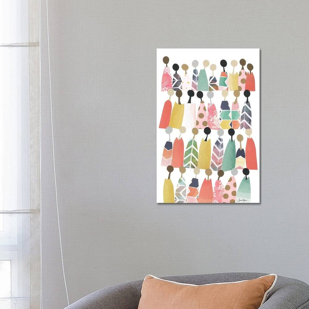 iCanvas "Pastel Rainbow People" by LouLouArtStudio Canvas Print