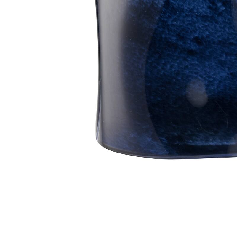 Elk Home Alina Navy Finish Glass 6.5 Inch Wide Vase
