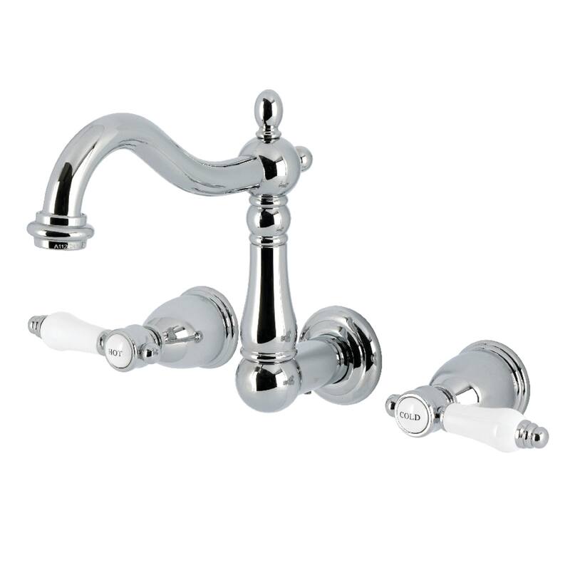 Kingston Brass Bel-Air Double-Handle Wall Mount Bathroom Faucet