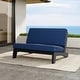 preview thumbnail 72 of 136, Outdoor Teak Wood Waterproof Armless Chair Loveseat with Cushions