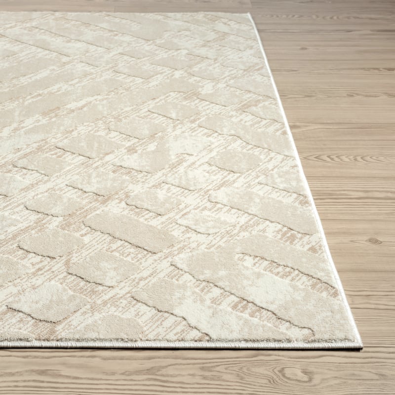 Abani Rugs TER190A Beige Cream Rustic Geometric Modern Area Rug