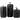 Matte Black & Gold Ceramic Pumpkin Canisters, Set of 3