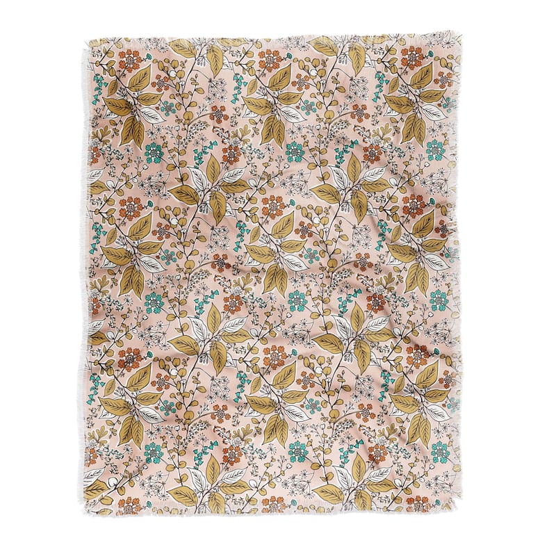 Heather Dutton Gracelyn Peach Made To Order Throw Blanket - Bed Bath ...