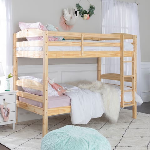 Middlebrook Solid Wood Christian Twin Size Bunk Bed - Natural