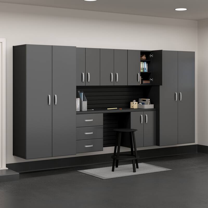 Flow Wall 8 Piece PVC Indoor Cabinet Deluxe Workstation