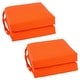 preview thumbnail 66 of 79, 16-inch Square Indoor Twill Chair Cushions (Set of 2 or 4) - 16 x 16 Set of 4 - Tangerine Dream