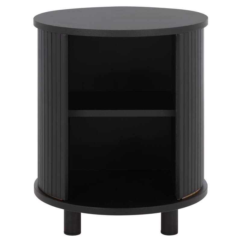 SAFAVIEH Home Etka 2-Shelf Nightstand - Black/Black