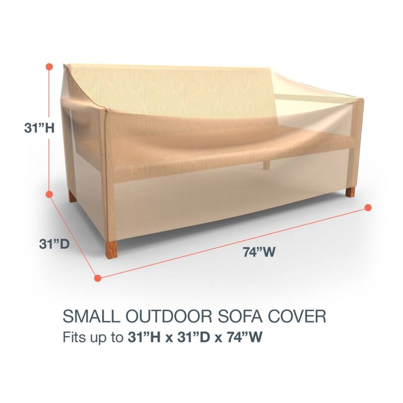 Budge StormBlock™ Savanna Tan Patio Sofa Cover Multiple Sizes