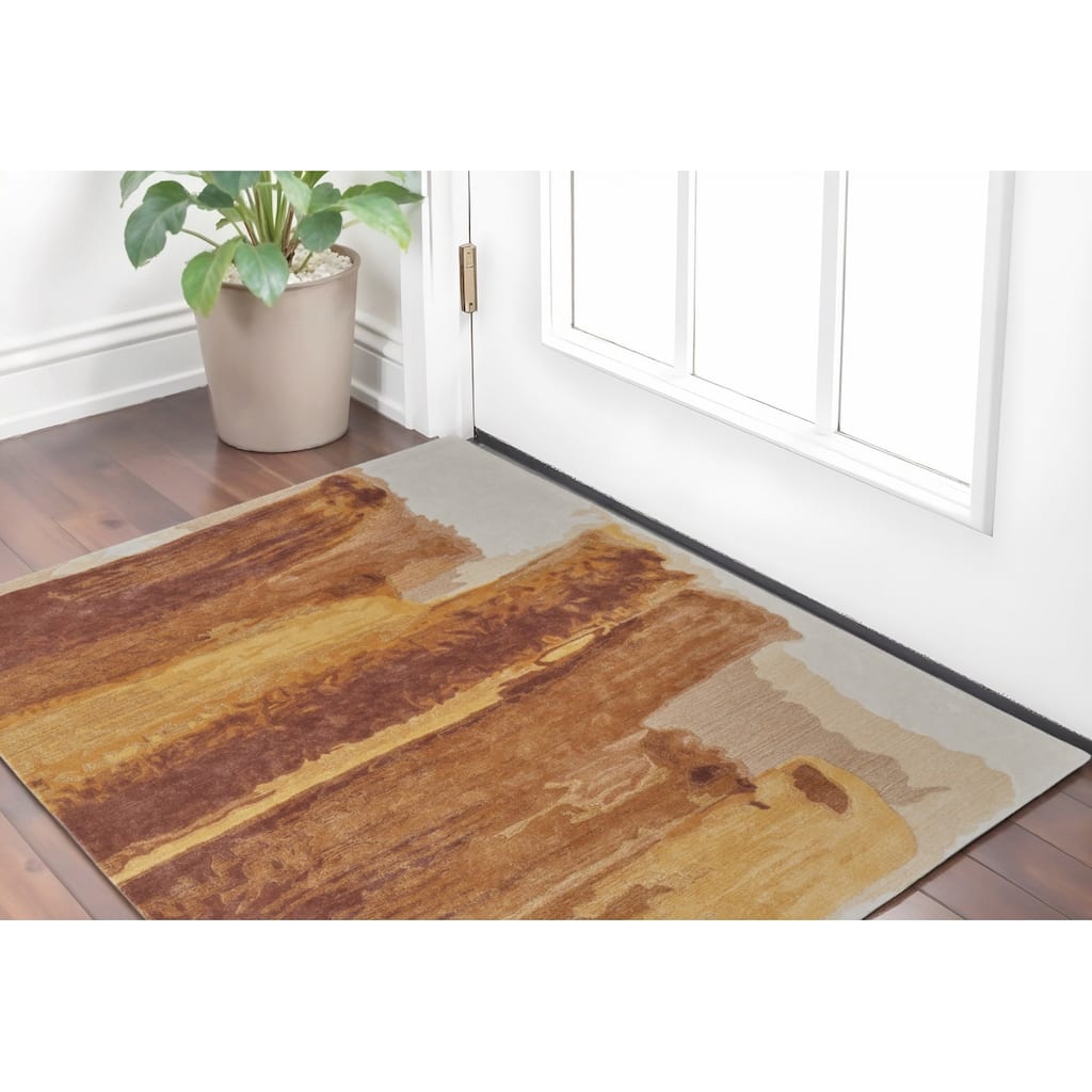 HomeRootsAbstract Industrial Rectangle Area Rug