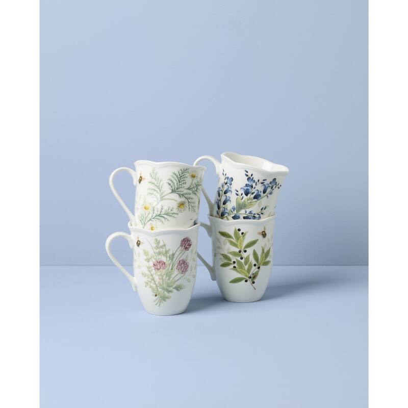 Lenox Butterfly Meadow Herbs Dinnerware Set, Service for 4
