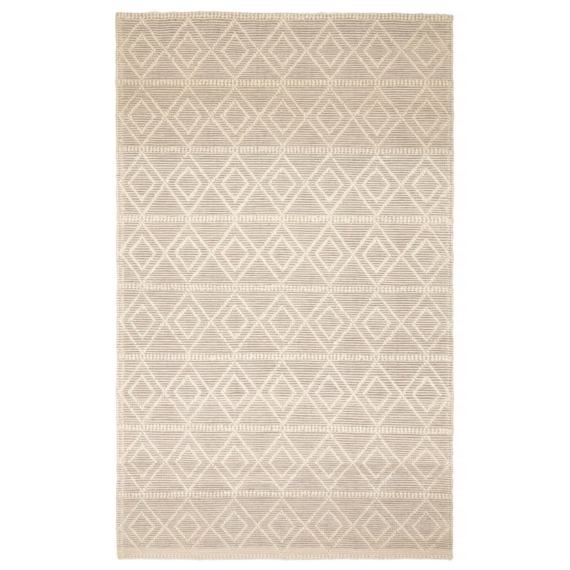 ECARPETGALLERY Braid weave Sienna Cream Wool Rug - 4'11 x 8'0 - Cream - 4'11 x 8'0