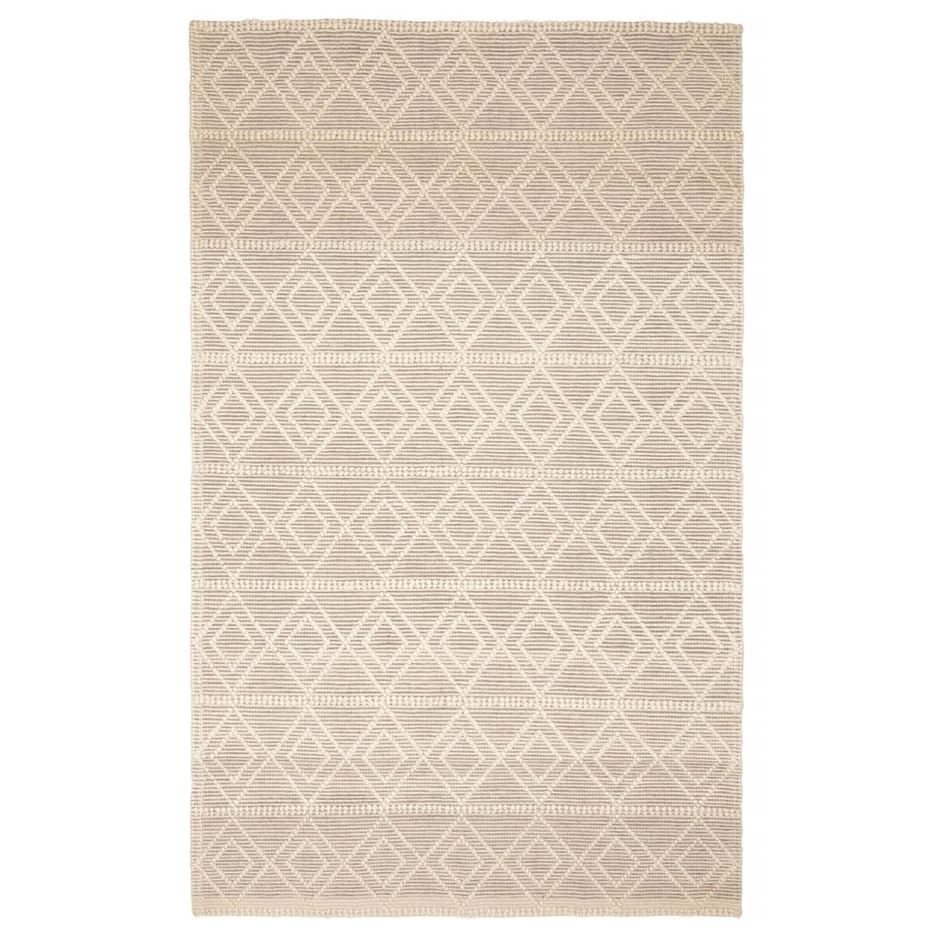 ECARPETGALLERY Braid weave Sienna Cream Wool Rug - 4'11 x 8'0