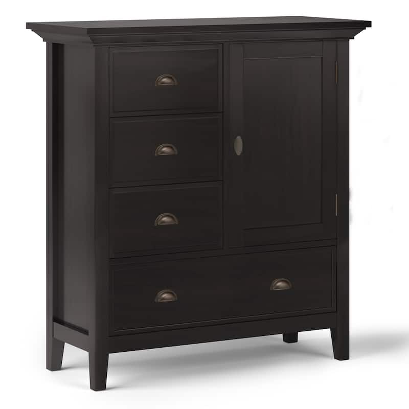 WYNDENHALL Mansfield SOLID WOOD 39 inch Wide Transitional Medium Storage Cabinet - 39"w x 17"d x 42" h